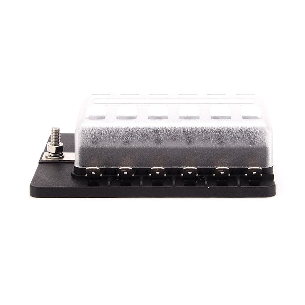 

12 Way Fuse Block Blade Fuse Box with LED Indicator 12pcs Standard Blade Fuses Car Auto Holder Wire Fuses Holders
