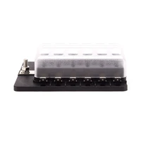 12 way fuse block blade fuse box with led indicator 12pcs standard blade fuses car auto holder wire fuses holders