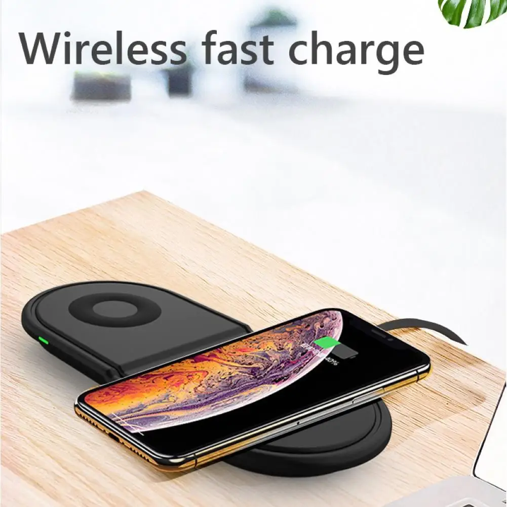 3 в 1 Беспроводное зарядное устройство 10 Вт быстрое подставка для iPhone i Watch