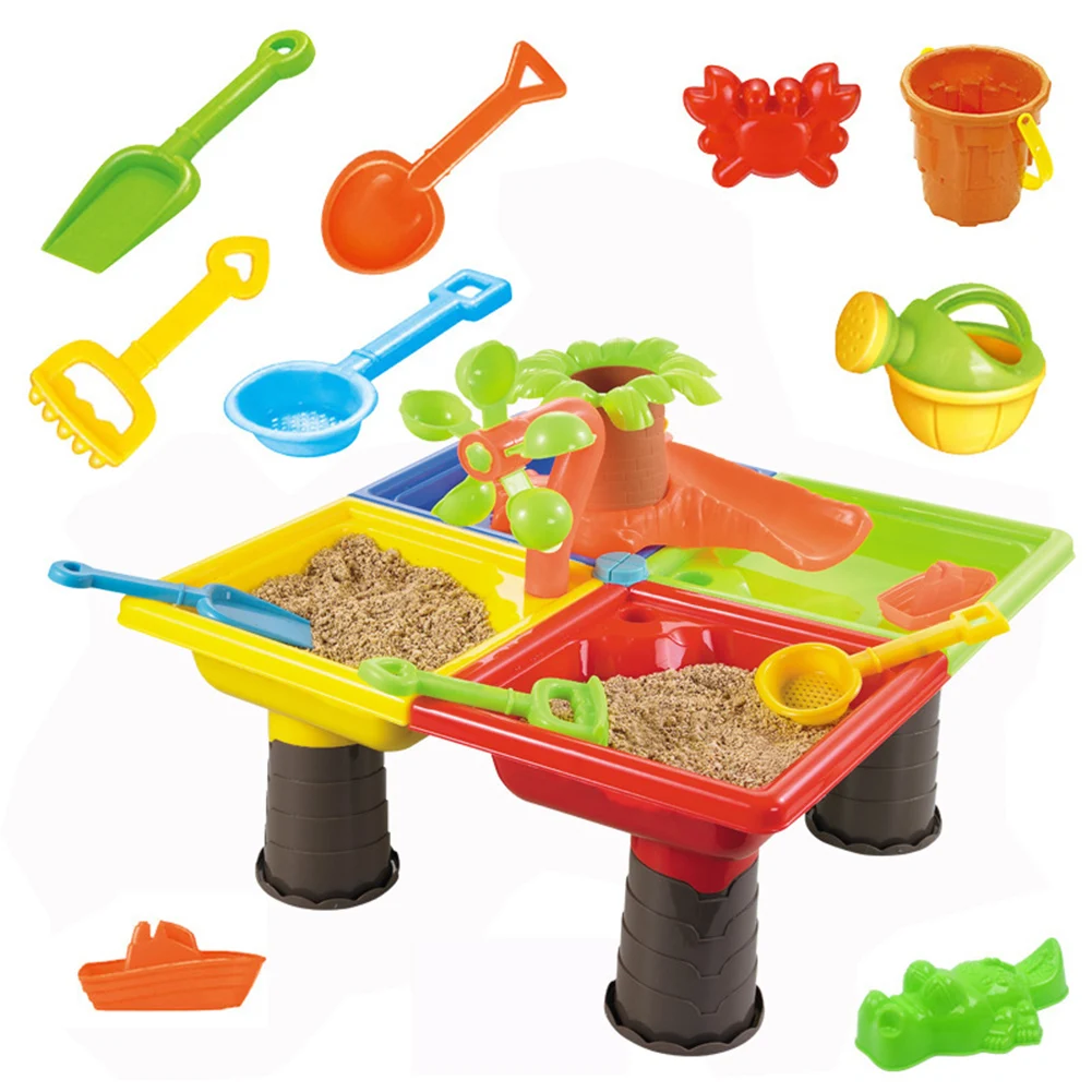 

Kids Outdoor Summer Beach Sand Digging Tool Water Playing Plastic Table Toy Kit Seaside Tools Gifts Colorful Scene Accessories