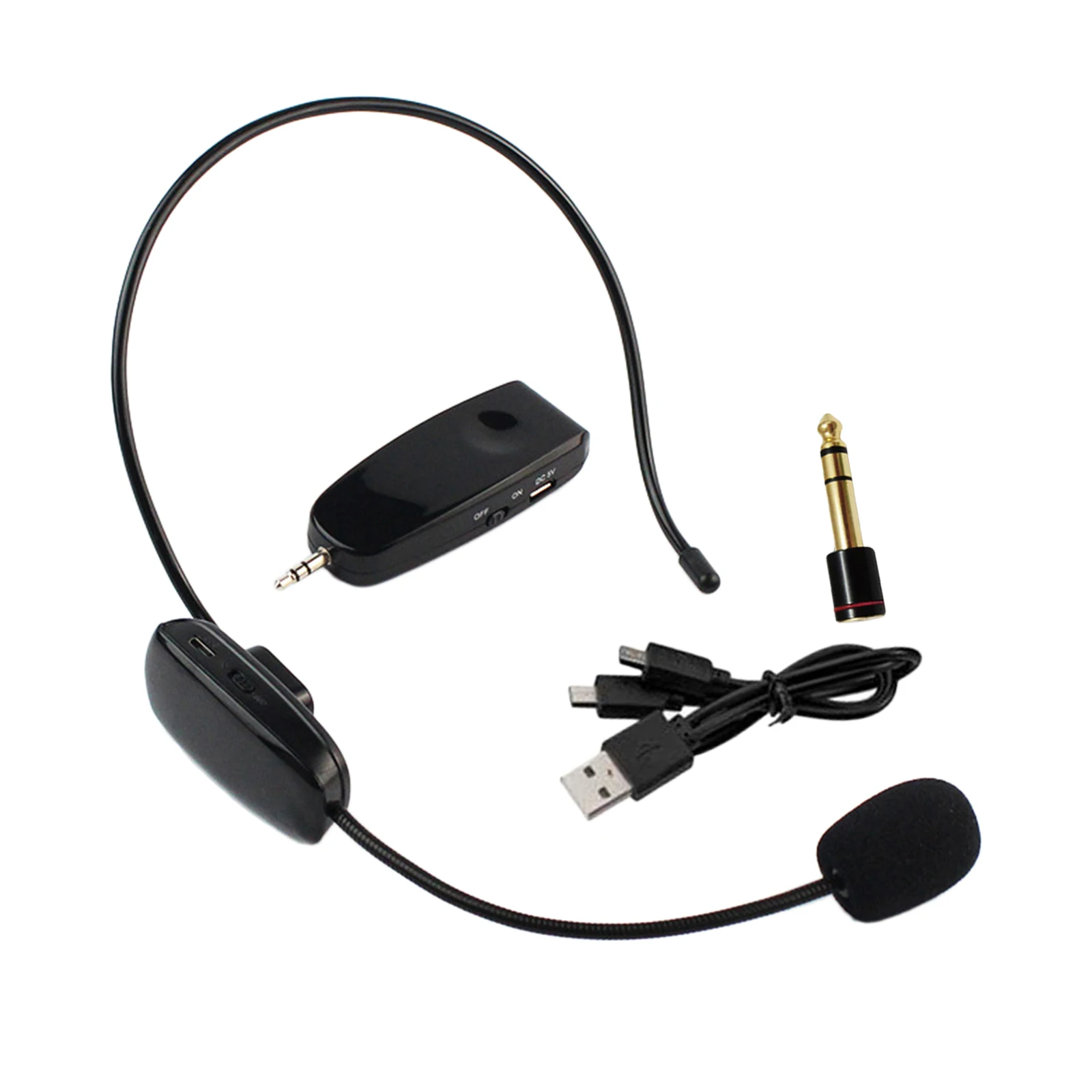 

Headset Microphone UHF Transmitter And Receiver USB Adapter Cable