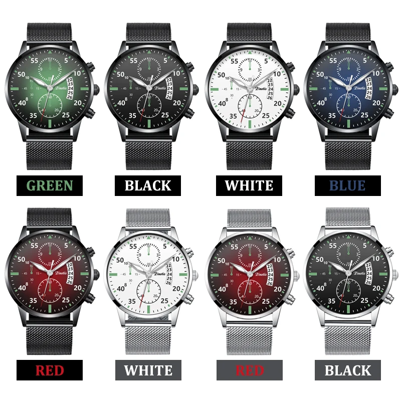 

Men Watch Fashion Ultra Thin Stainless Steel Mesh Band Watches Business Casual Analog Quartz Date WristWatch Relogio feminino