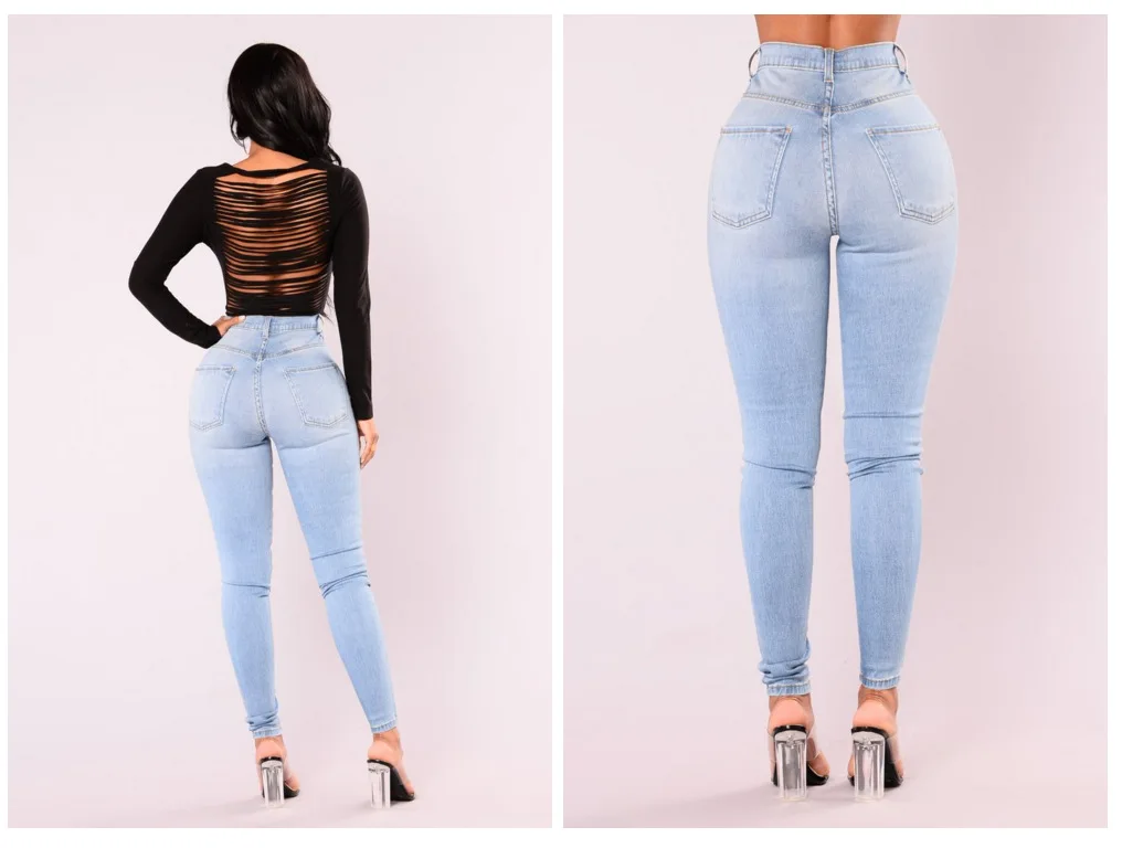 

stretch jeans for women new popular light color