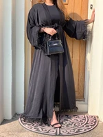 ramadan eid open abayas for women dubai abaya kimono turkey muslim hijab dress islamic clothing arabic kaftan caftan robe black