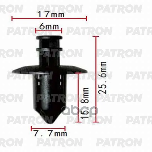 Клипса пластмассовая Honda Hyundai Kia Mitsubishi Toyota Применяемость универсальная Patron арт