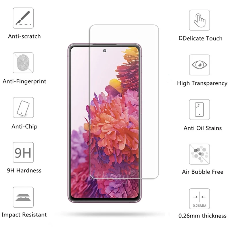 for samsung galaxy s20 fe glass screen film protector tempered glass for samsung a52 a72 m32 a32 a22 a51 s20 fe s21 plus glass free global shipping