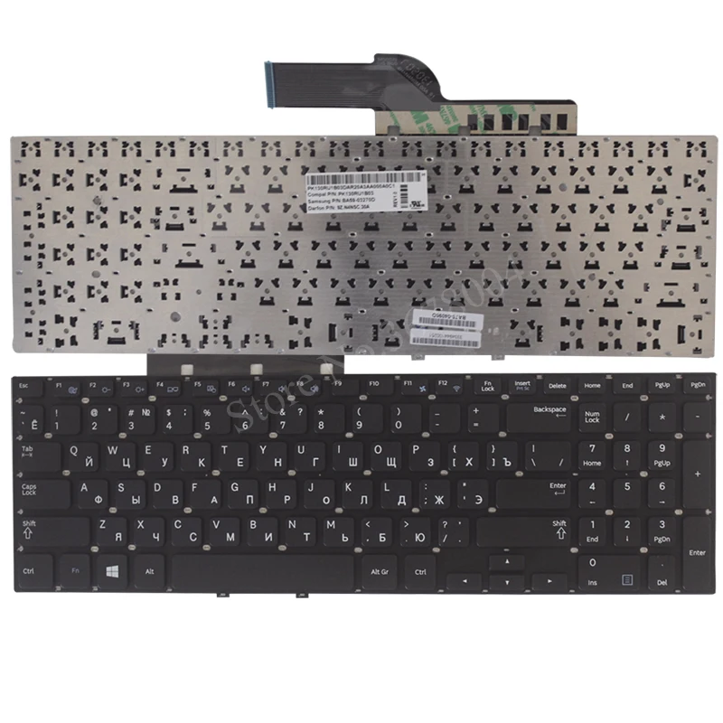 Новая русская клавиатура для Samsung 270e5v 275e5v 275E5E 270E5E NP270E5E NP275E5E NP270E5V NP275E5V черная RU
