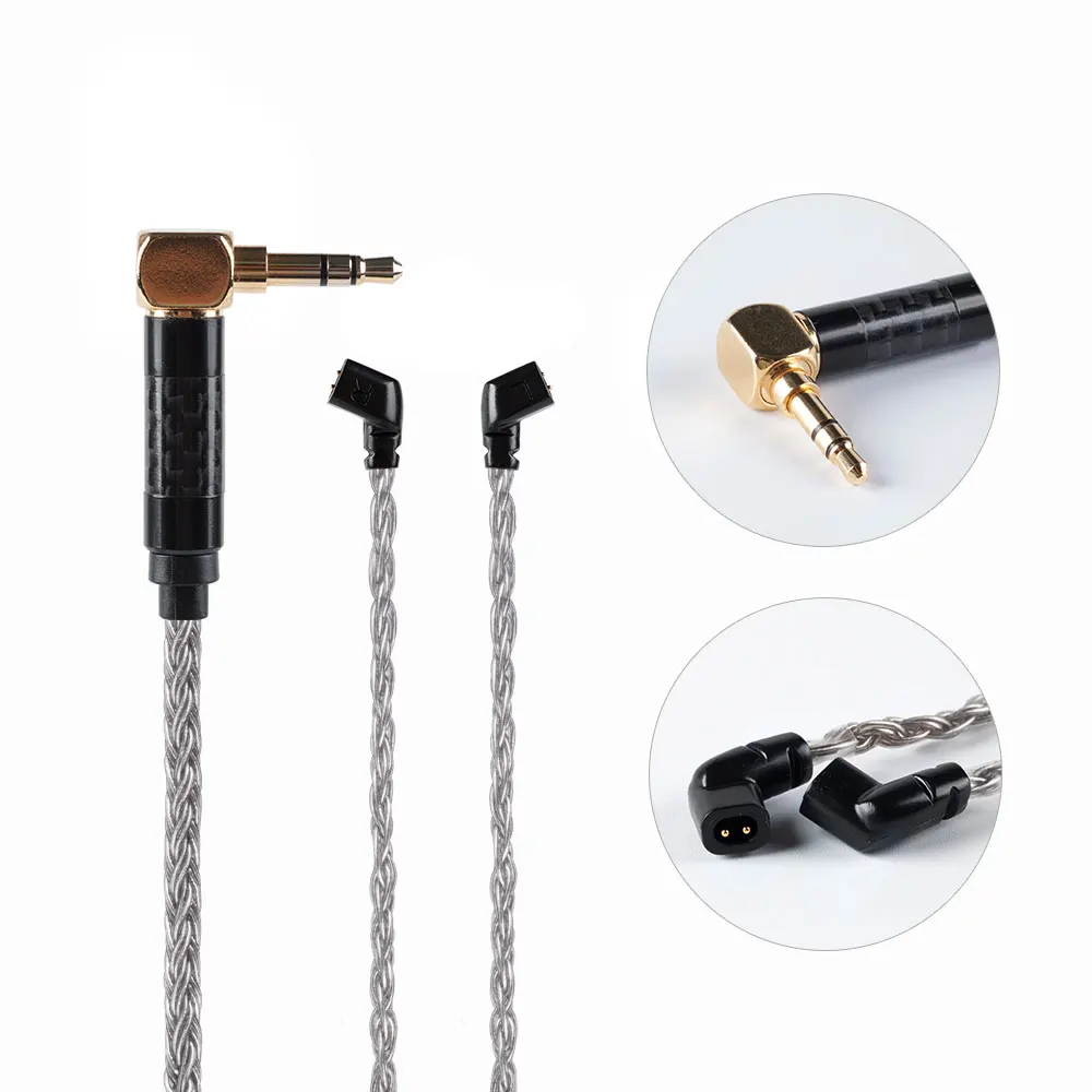 Hifihear 16 Core посеребренный кабель 2 5/3 5 мм балансный с MMCX/2pin разъем изгиб Джек V90 BA5 ZSX