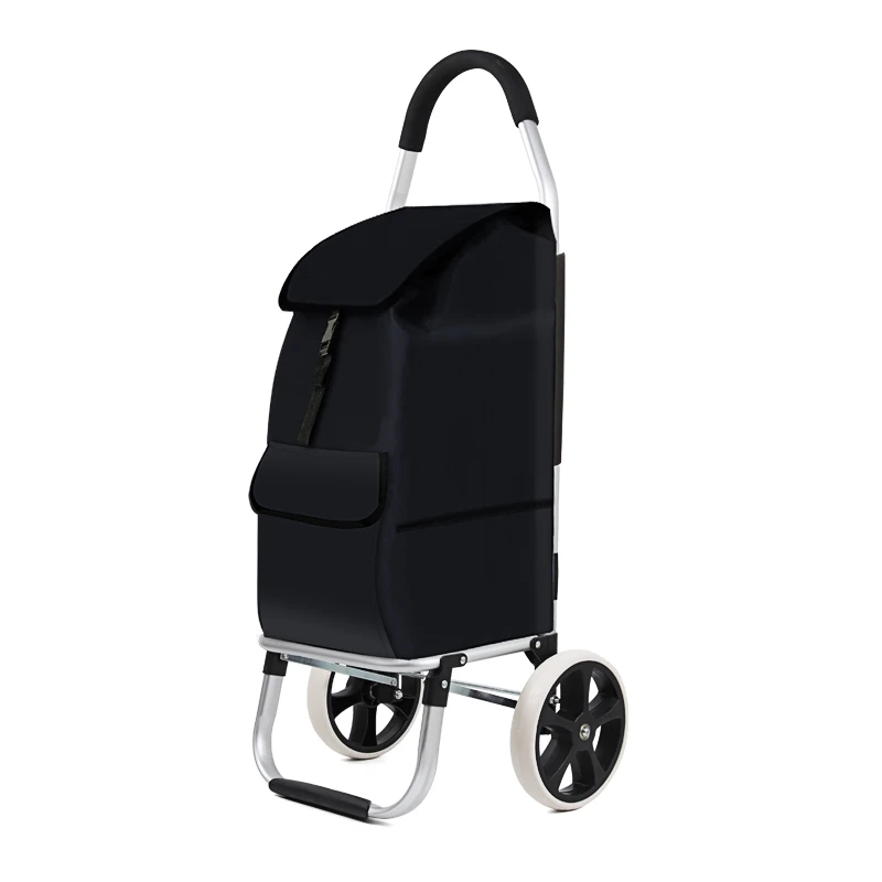 Маленькая тележка Складная портативная из алюминиевого сплава для супермаркета