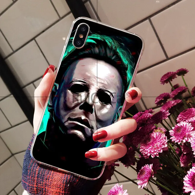 Ruicaica Хэллоуин заклятие Майкла Майерса ужас чехол для телефона iPhone 6S 6plus 7plus 8 8Plus X Xs