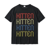 retro vintage kitten t shirt hip hop mens t shirts printing tops t shirt cotton custom harajuku christmas tees