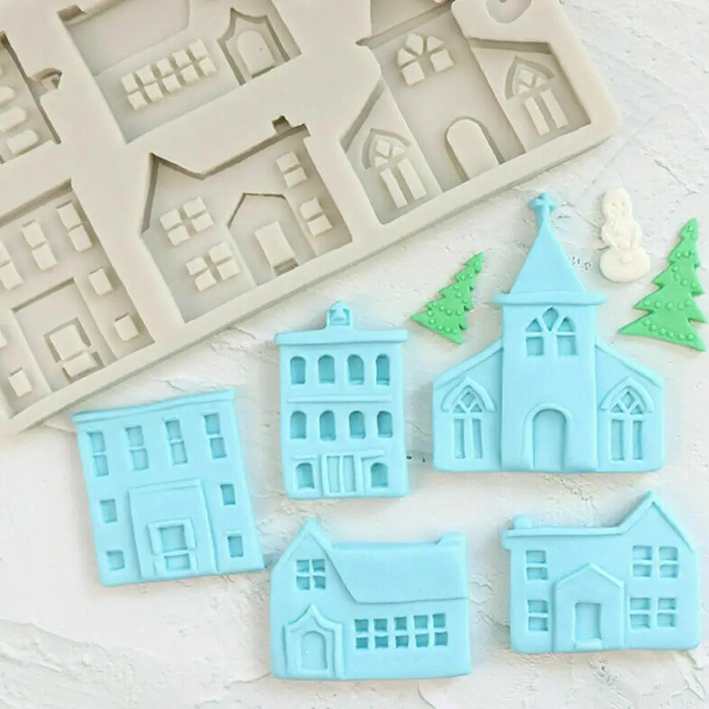 

Силиконовая 3D форма Sugar craft в рождественском стиле, форма для леденцов, тортов, инструменты для украшения, искусственная выпечка, милые инстр...