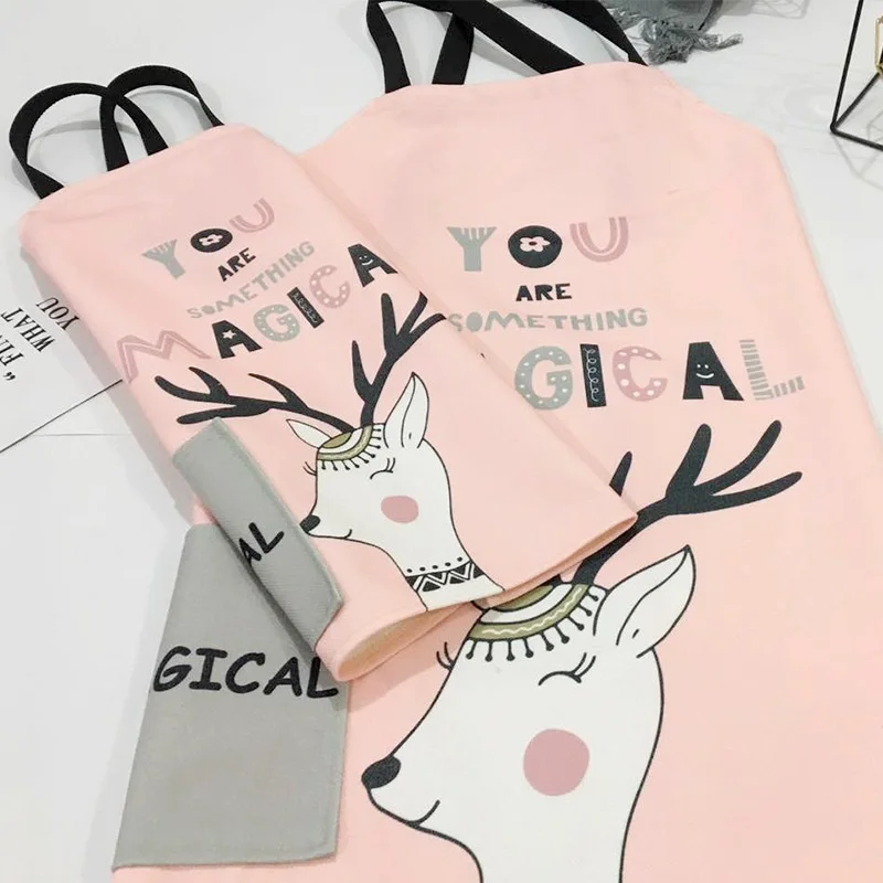 Кухонный маслостойкий водонепроницаемый фартук для мамы и ребенка льняные