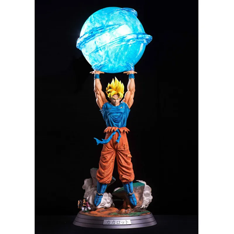 Многоцветный 1/6 аниме Жемчуг дракона бюст Супер Saiyan Сон Гоку Genkidama GK статуя ПВХ фигурка Коллекция Модель игрушки M2642 - Цвет: Многоцветный