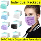 Одноразовая маска для лица, маски для взрослых для защиты лица, одноразовая черная маска, маска для косплея аниме для женщин, маски для Хэллоуина