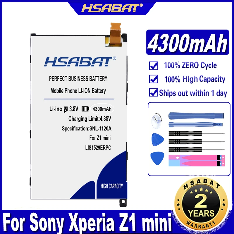 Аккумулятор HSABAT LIS1529ERPC 4300 для Sony Xperia Z1 mini Z1mini D5503 Compact M51w мобильный телефон мАч |