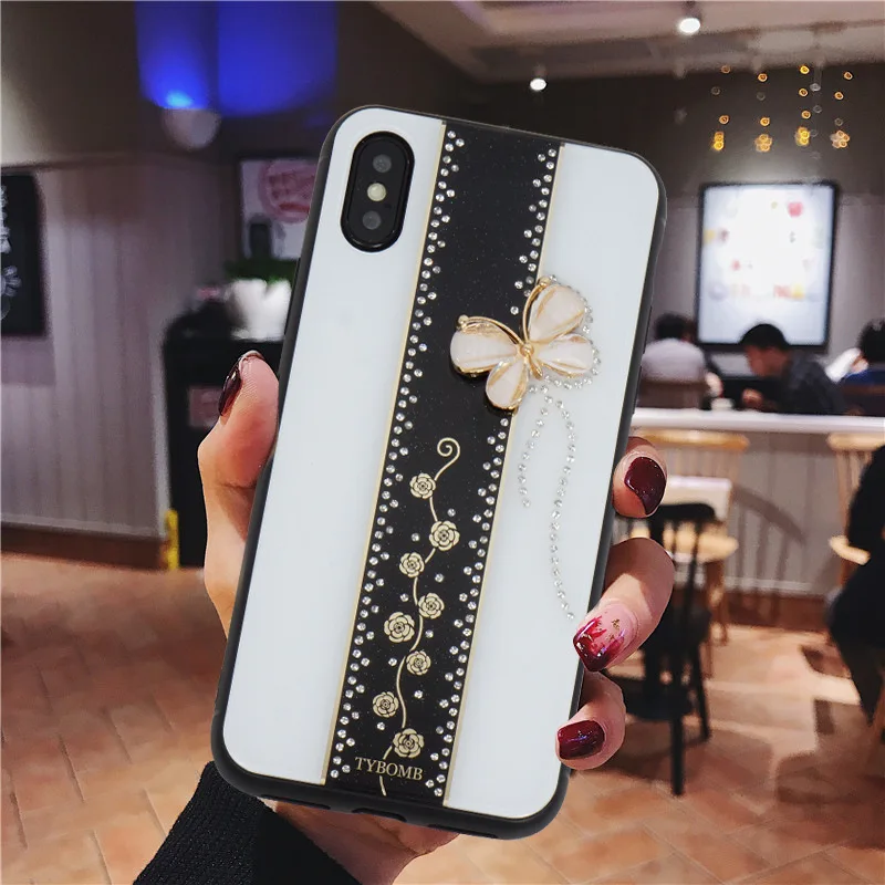 Новая оправа для телефона с кристаллами и бриллиантами чехол iPhone 6 7 8 plus X XS XR MAX