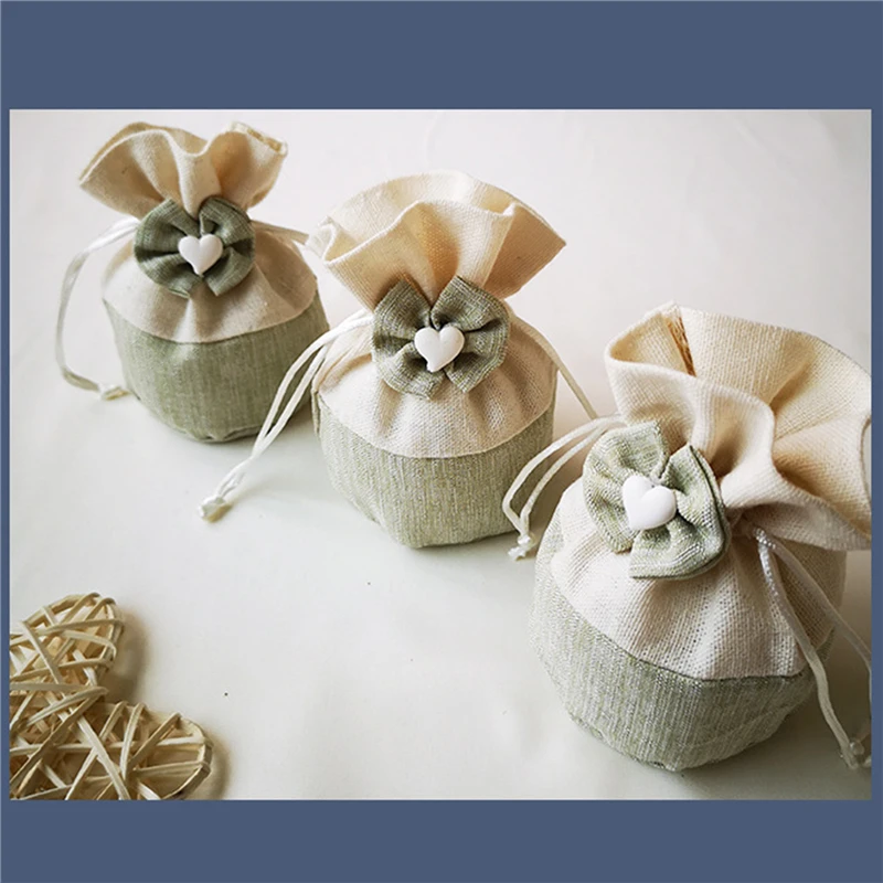 

Креативные милые подарочные пакеты с пучком, тканевые подарочные пакеты 11x11,5 см, высококачественные плотные пакеты со шнурком для конфет, у...