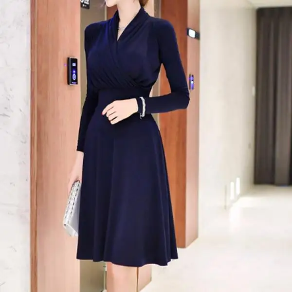 Женское бархатное официальное платье с длинным рукавом элегантное женское для