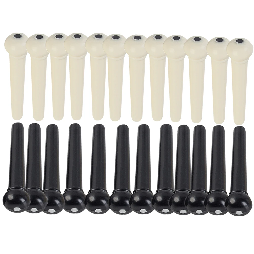 

24pcs/set Sustain Replacement Parts Tuning Tone Musical Instruments Fixed Pegs Practicing Performance Acoustic Guitar Bridge Pin