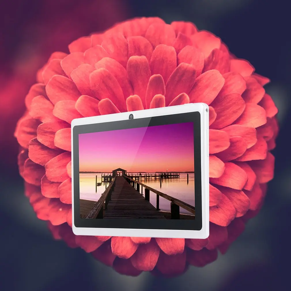 7-дюймовый Android 4 планшетный ПК Q88 Allwinner A33 четырехъядерный WiFi 1024*600G-sensor портативный