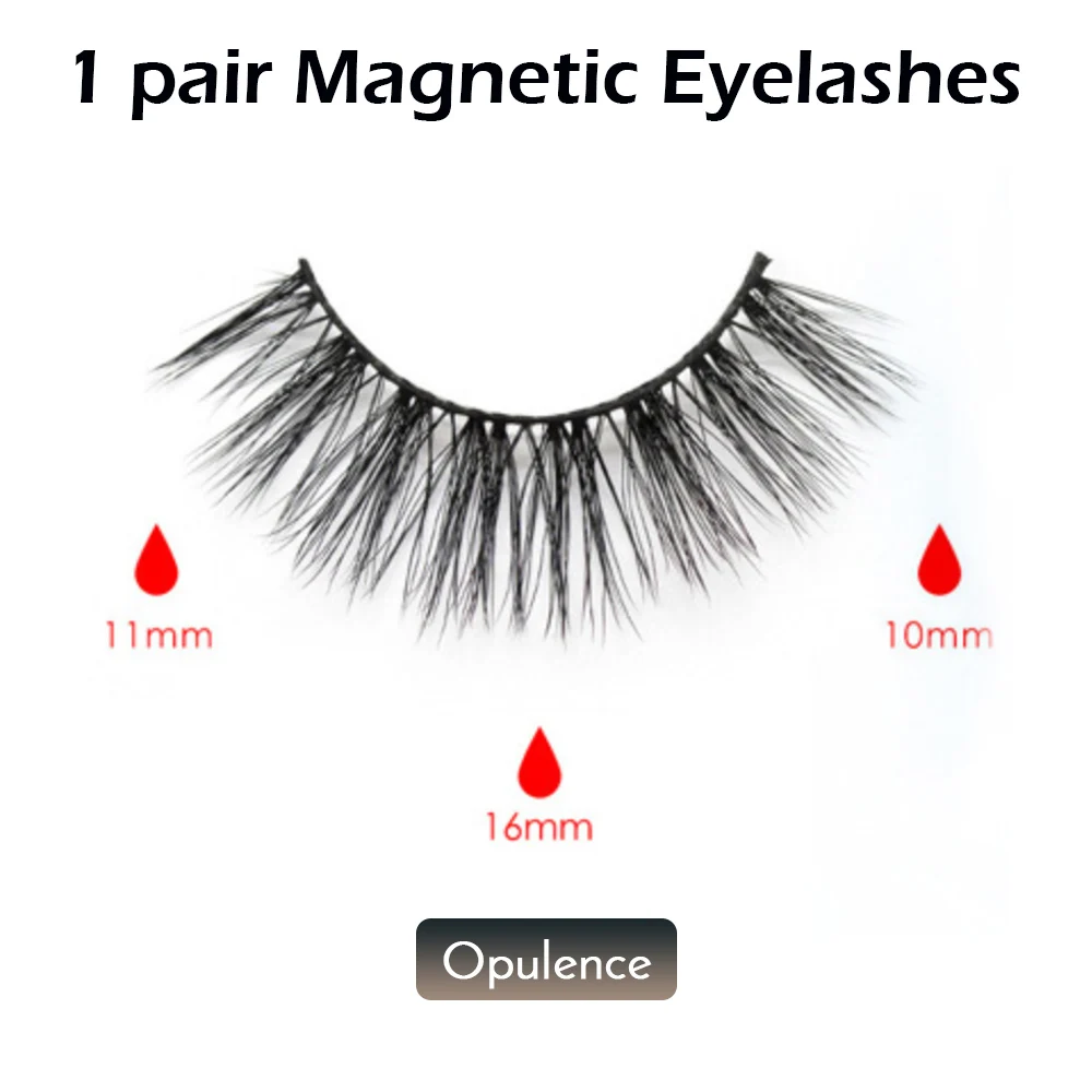 Opulence eyelashes New Arrival Magnetic False Eyelashes& Eyeliner 5 Magnets Natural Soft Fake Eyelashes Extension with 2 Pairs Eyelashes - Color: Opulence eyelashes