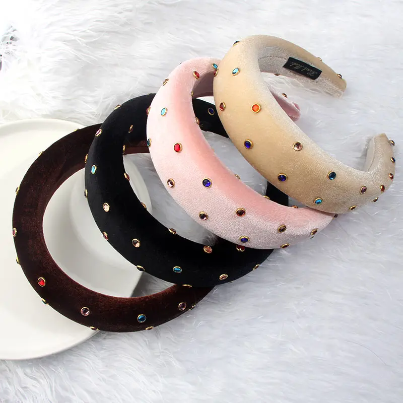 Женская Толстая бархатная повязка на голову Flatfoosie корейский Зимний широкий