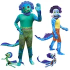 Детский костюм для косплея Морской Монстр Альберто, костюм на Хэллоуин для мальчиков, костюм рыбы, монстра, костюм супергероя