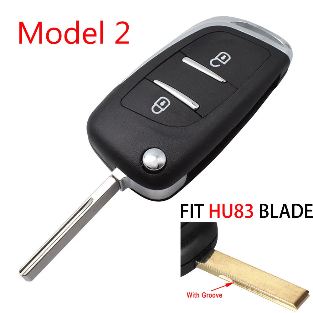 Model 2 CE0536 изменение Filp дистанционного брелок в виде ракушки чехол для peugeot 308 207 307 3008 807 Expert партнер для Citroen C2 C3 C4 Пикассо - Color: Model 2