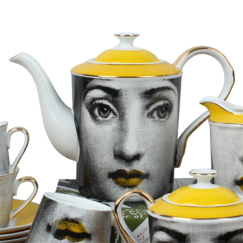 Итальянская чашка кофейная из костяного фарфора кофейный молочный кувшин ретро