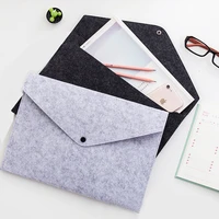 1PC Simple A4 Big Capacity Document Bag pad Business Briefcase File Folders Chemical Felt Filing Products 5colors