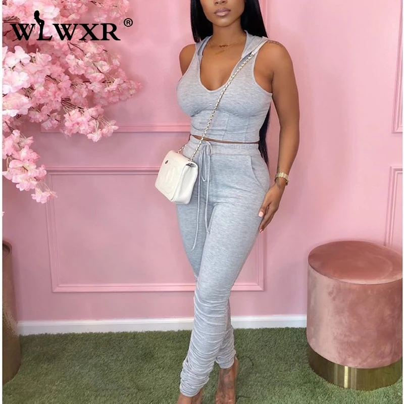 Повседневные неоновые летние наряды WLWXR комплект из 2 предметов женский