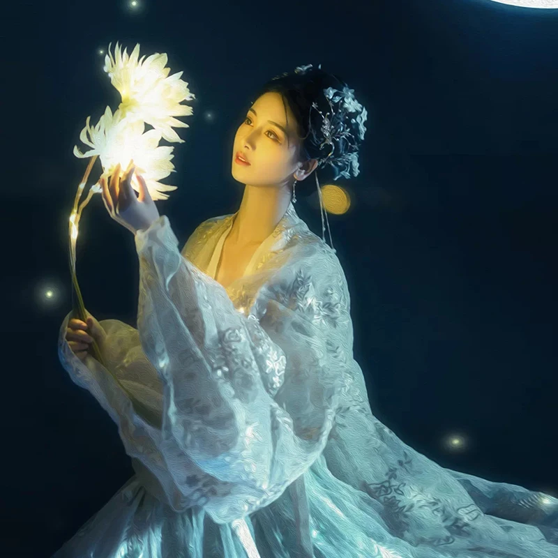 Disfraz antiguo Hanfu de estilo chino antiguo, c&aacute;rdigan Tang, vestido de pecho alto, traje de Super Hada, primavera y oto&ntilde;o-1