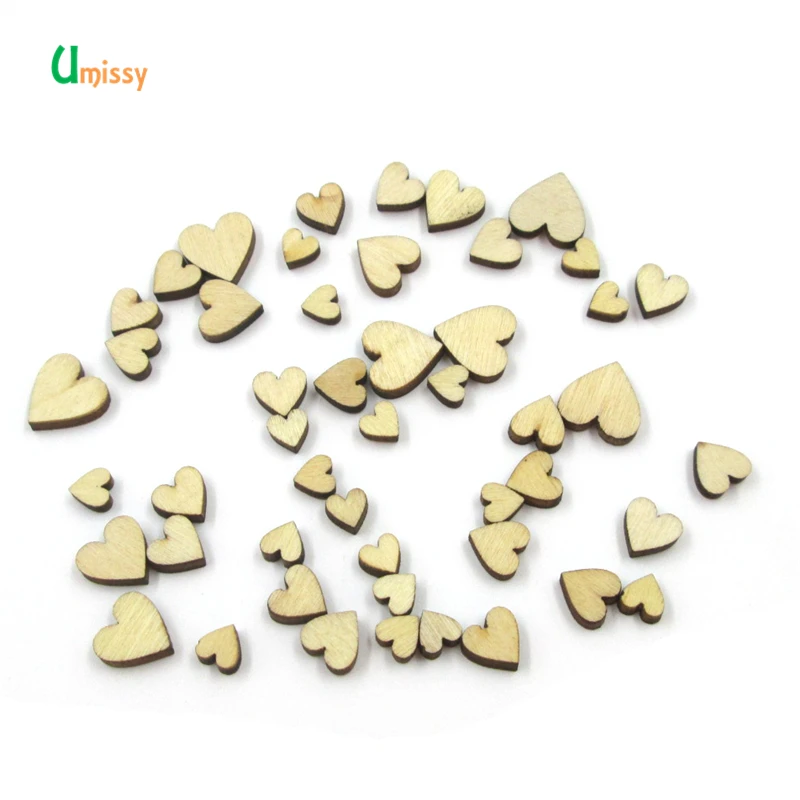 100 шт деревянные пуговицы в ассортименте размеры цветок Сердце Звезда DIY