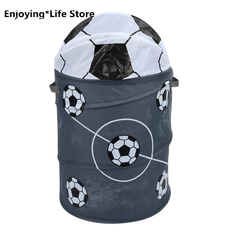 

Football Shape Foldable Laundry Basket Storage Bucket Storage Bucket Polyester Cloth Toy Store