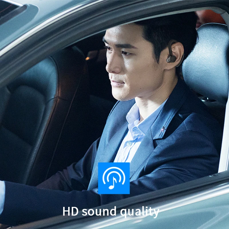 

Unilateral Hanging Ear Wireless Bluetooth Headset ear hanging Sport Earphones with Microphone Stereo IPX6 waterproof Headphones