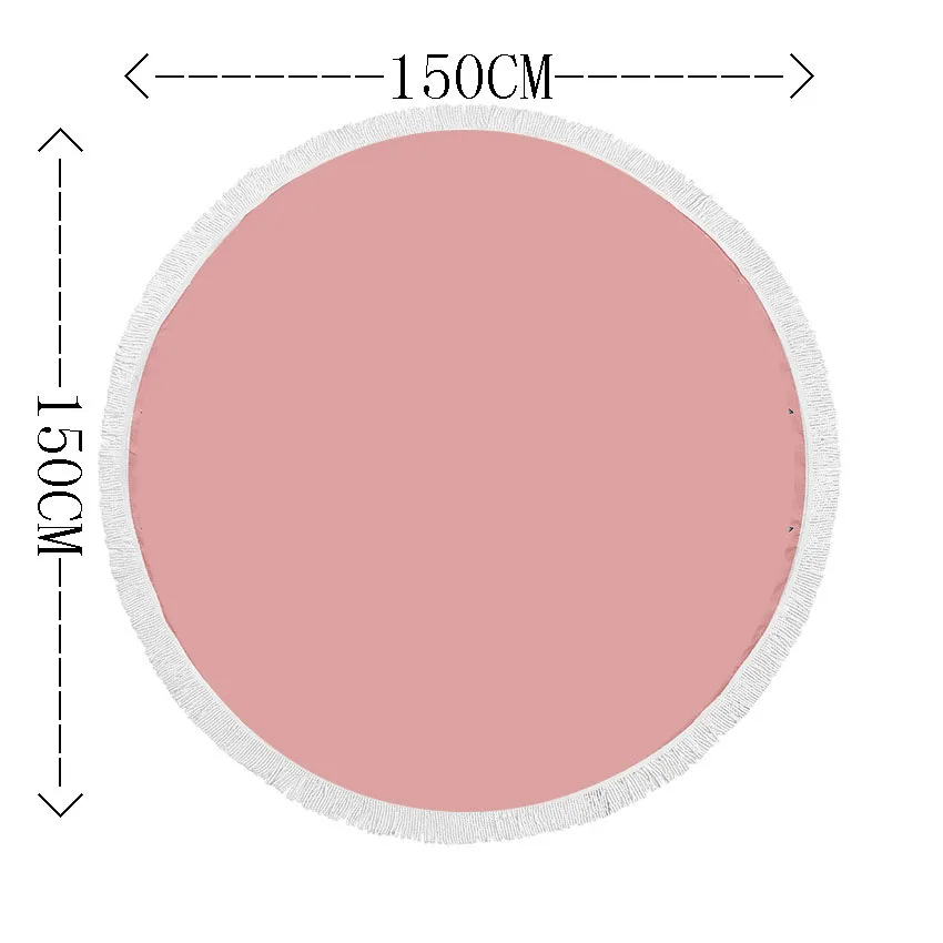 

Brand Designer's Round Beach Towel, Microfiber, Soft and Comfortable Towel, Bath Towel, Diameter 150cm