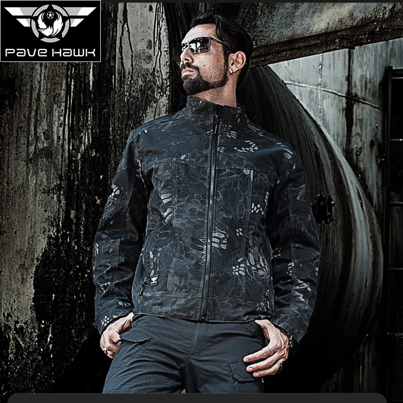 Мужская камуфляжная Водонепроницаемая армейская куртка дождевик для походов и