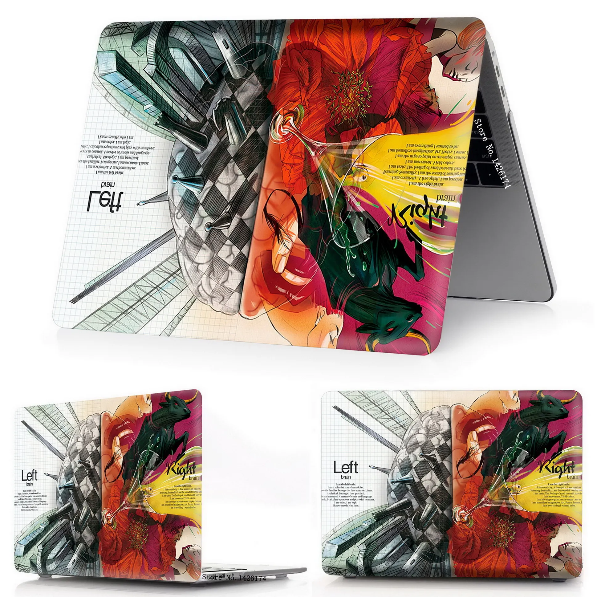 Окрашенные мозги, чехол для Apple Macbook Air Pro retina 11 12 13 15 дюймов сумка для ноутбука, для Mac book Air Pro 13,3, 15,4 чехол. A1932+ подарок - Цвет: Illustrator brain