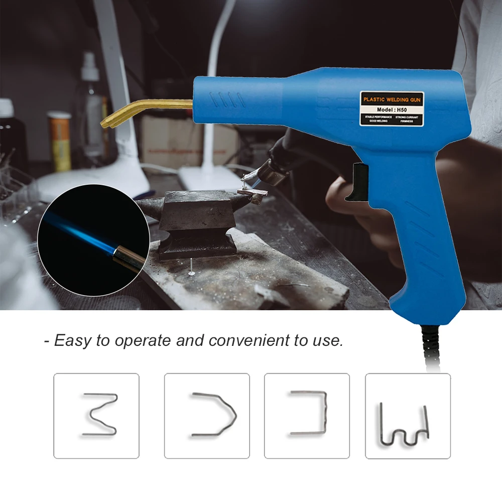 

50W Hot Stapler Plastic Welding Machine Car Bumper Welding Torch Automobile Repairing Machine Welder Gun Repair Kit