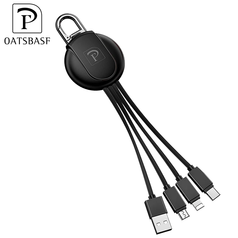 Брелок 3 в 1 USB кабель для быстрой зарядки Android Type C i Phone мобильный телефон|Кабели