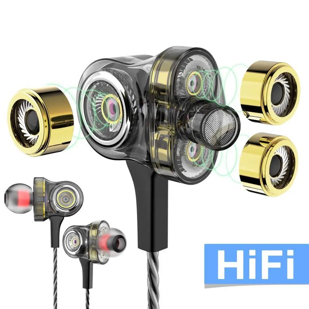I INTO i8 тройной драйвер динамические наушники HiFi глубокий бас стерео в ухо телефон