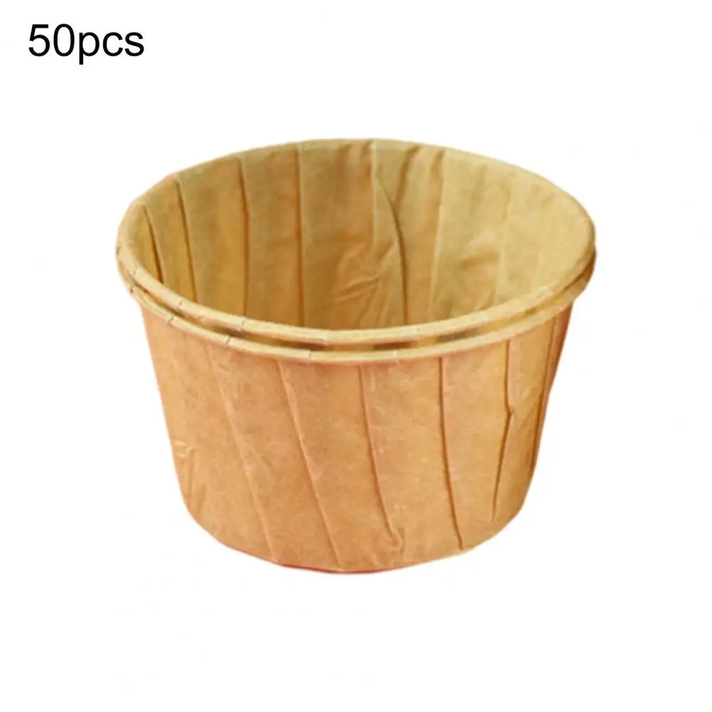 

50Pcs Cupcake Wrappers Food Grade Heat Resistant Paper Cake Muffin Cupcake Dessert Wrappers Liners Baking Tools for Home
