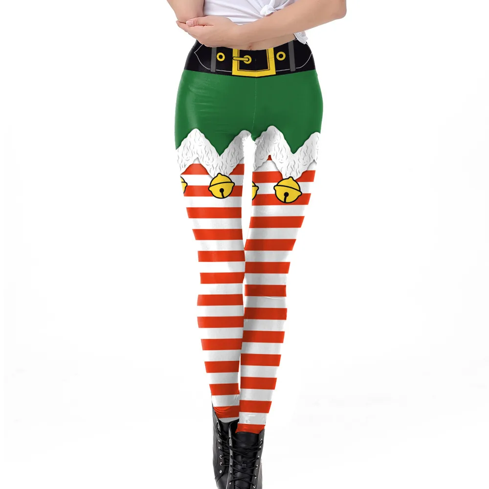 Леггинсы женские с высокой талией эластичные дышащие штаны в полоску