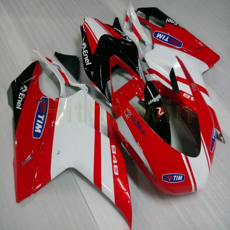 Screws+Custom Injection mold white Motorcycle cowl for 848 1098 1198 2007-2012 ABS fairing M2 | Автомобили и мотоциклы