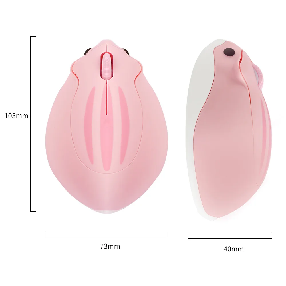 Беспроводная мышь 2 4G с милым мультяшным хомяком розовые мыши 1200DPI Эргономичная 3D
