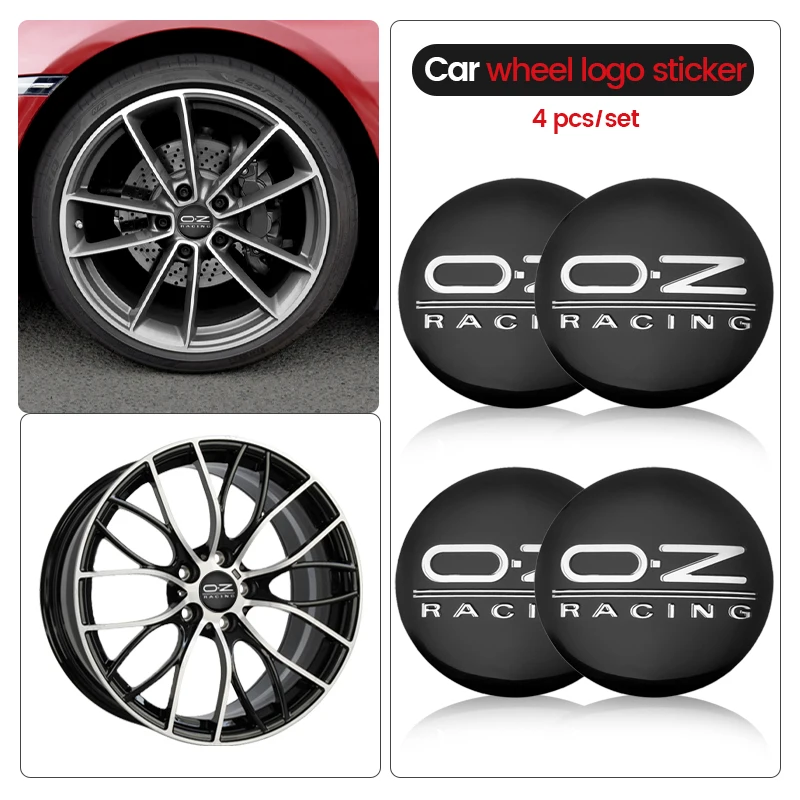 4 шт. 56 мм OZ Racing Logo Центральная втулка колеса автомобиля Caps наклейка с эмблемой на