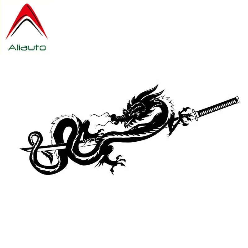 Автомобильная наклейка Aliauto Oem с символом дракона самурая водонепроницаемая