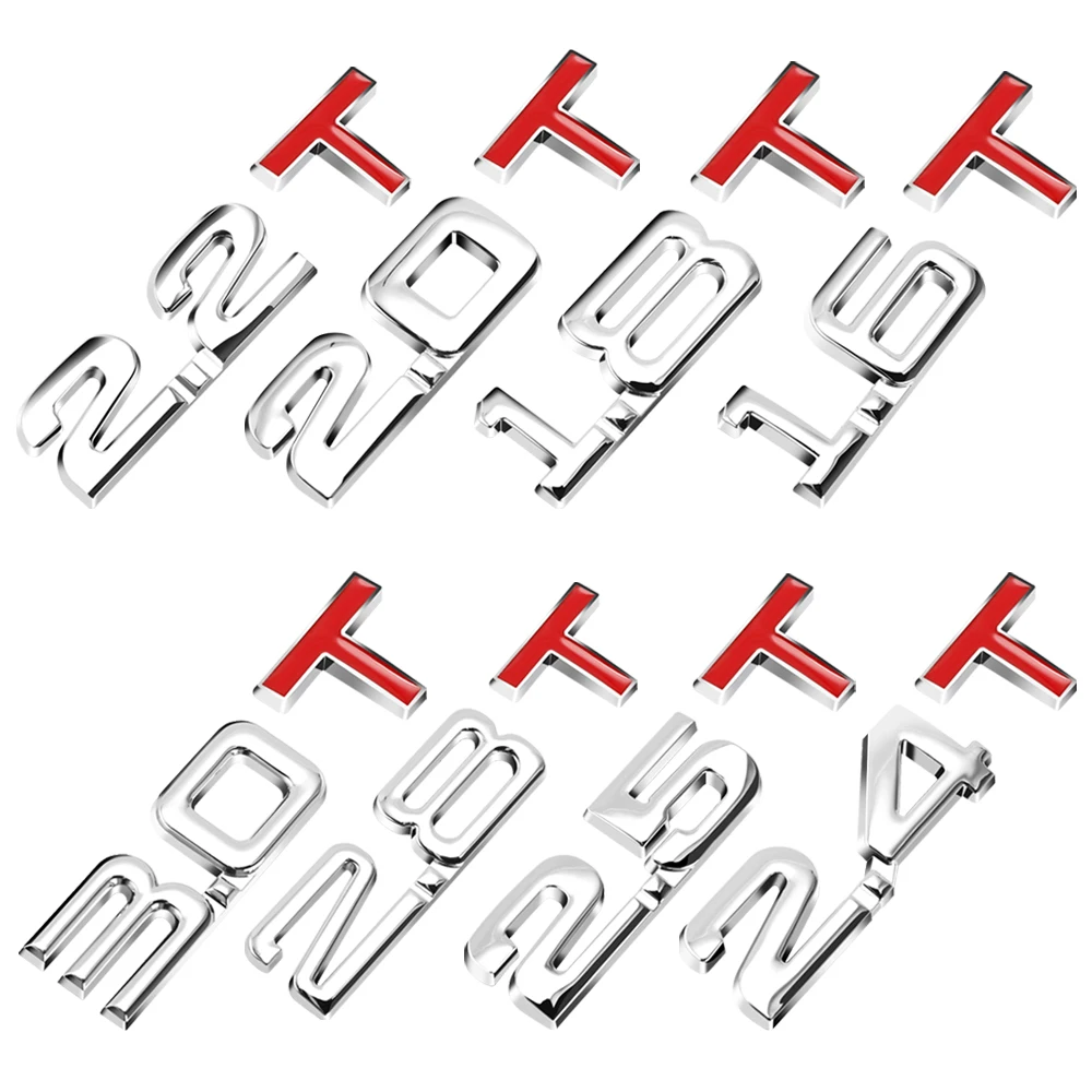 Наклейка эмблемы HOT Car 3D Metal 2.0 3.0 2.0T 3.0T T Logo для автомобилей Mazda KIA Renault TOYOTA BMW Ford Focus в стиле.