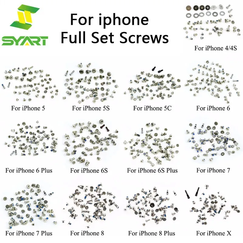 

For iPhone 4G 4S 5G 5S 6G 8G 8PLUS Full Set Screws